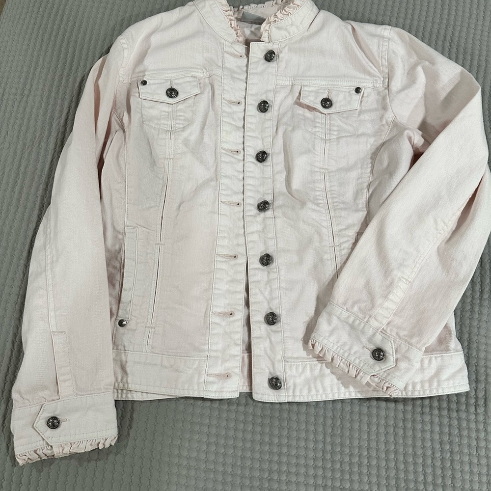Chico’s Platinum - Light Pink Button-Up Jacket